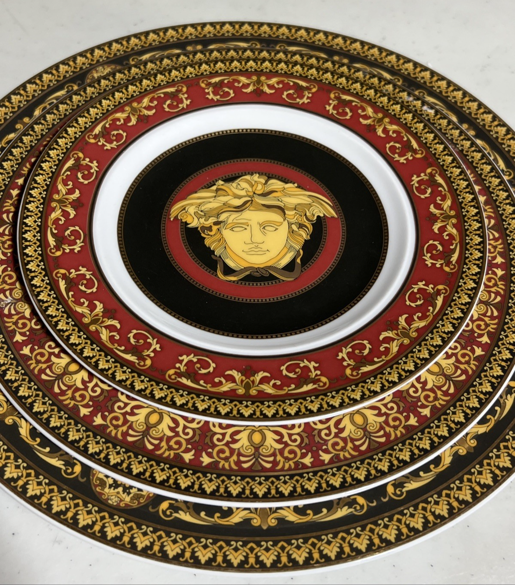 Versace Rosenthal Medusa Red 5 Piece Place Setting | eBay