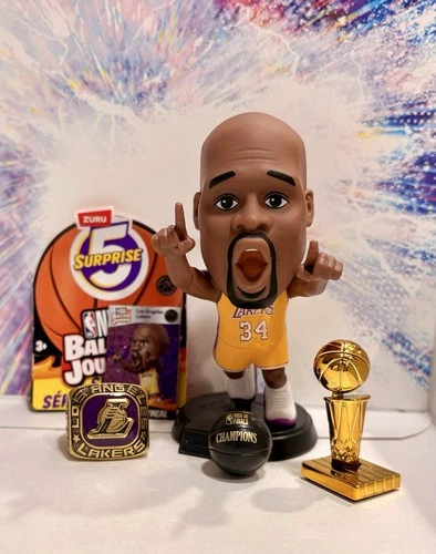 Zuru 5 Surprise NBA Ballers Shaquille O'Neal Figure Lakers Ring Trophy