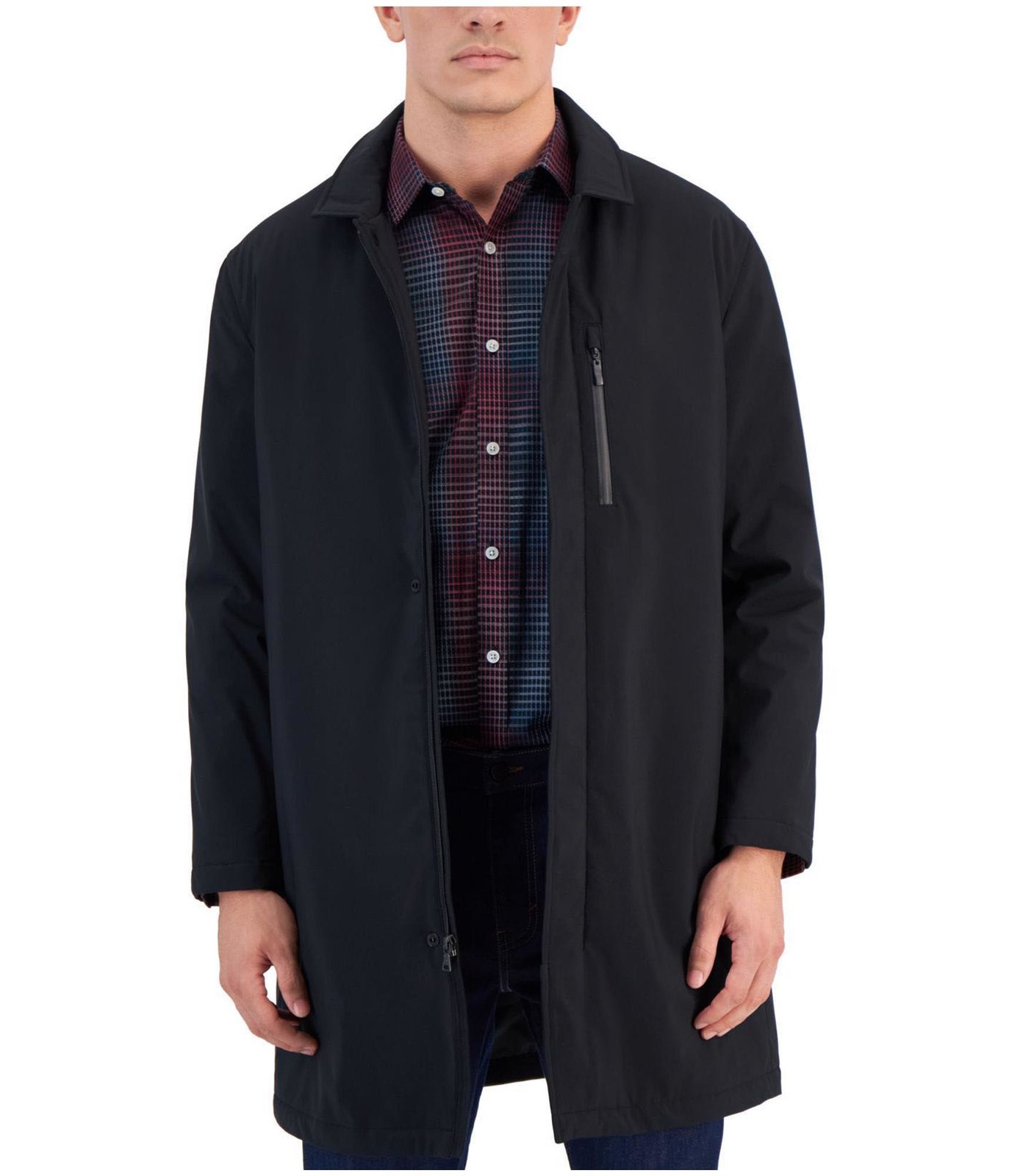 Мужской водостойкий плащ-дождевик Alfani Mens Alfatech черный XXX-Large 11990₽