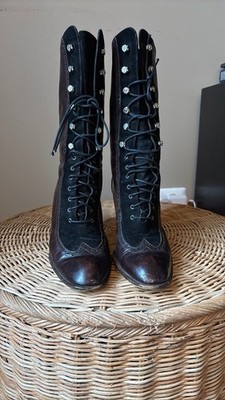 Pollini  Woman's Vero Cuoio/Suede  Vintage Boots  Size  EU 36 1/2.