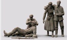WW2 Nurses and wounded set 1/32 scale