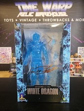 VALAVERSE POWER RANGERS LEGEND OF WHITE DRAGON FIGURE SIGNED GOLD BY JASON FRANK