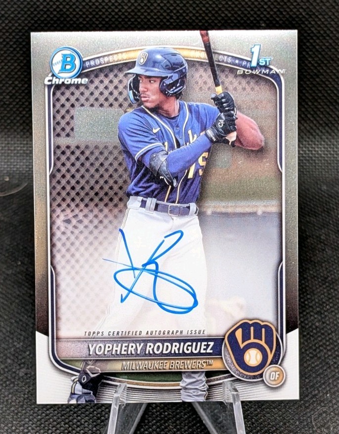 2025 Bowman - Chrome Prospect Autographs Yophery Rodriguez #CPA-YR (AU, RC)