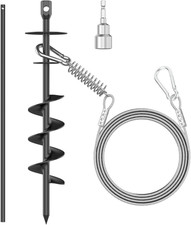 Dog Tie Out Stake, Dog Lead Stake Heavy Duty for Large Dogs up to 210 Lbs