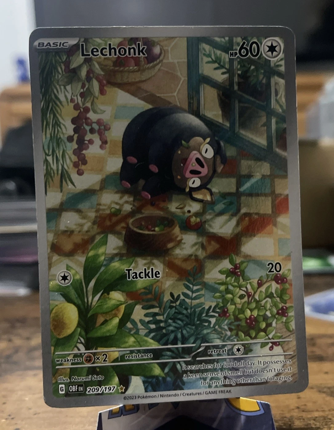 Pokémon TCG Obsidian Flames Lechonk 209/197 Illustration Rare - LP