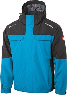 REGENJACKE PLUS TÜRKIS/SCHWARZ GR.L, FORTIS
