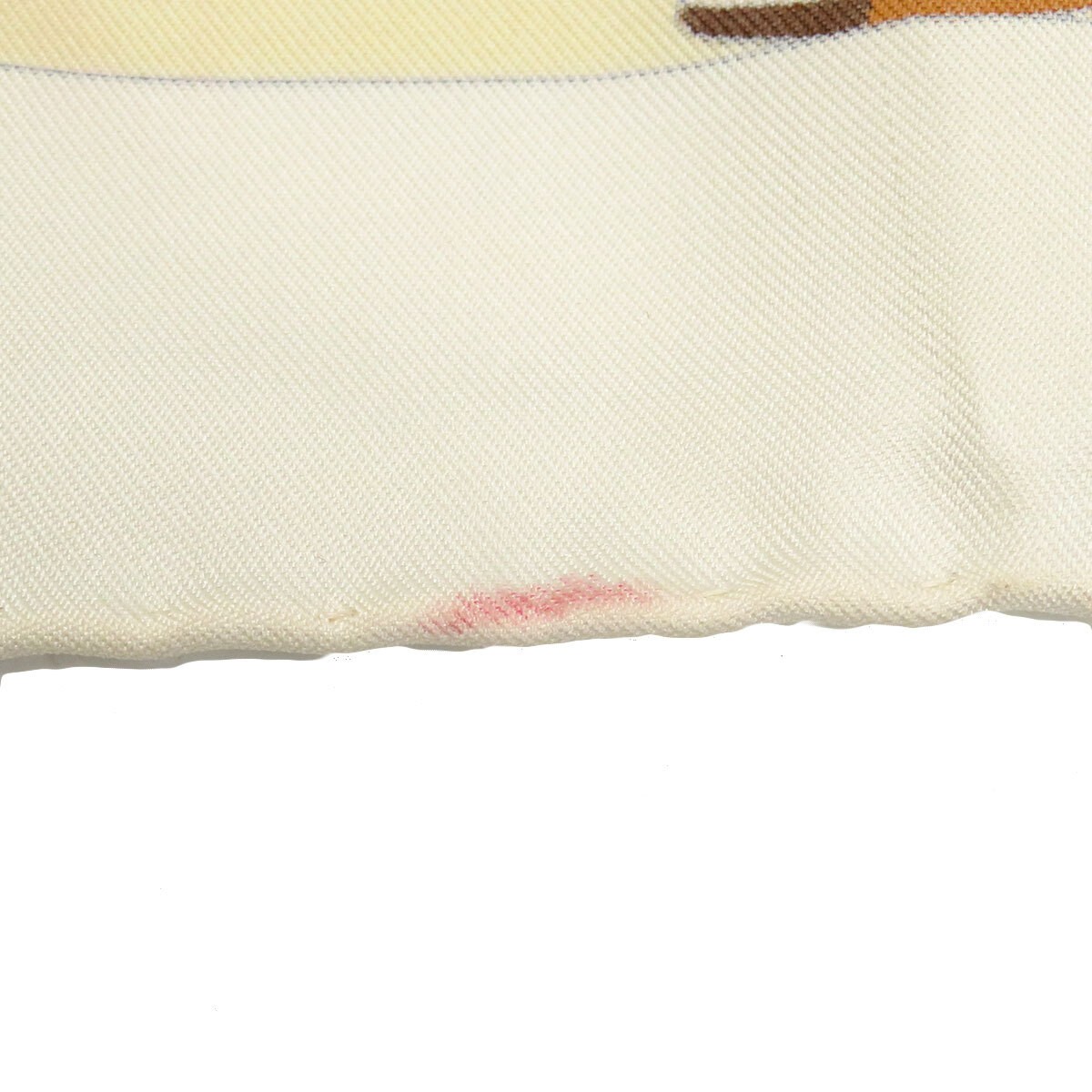 Hermès Silk Scarf Carré  e 90 CHARMES DES PLAGES NORMANDES Unisex Off White  Use thumbnail 7