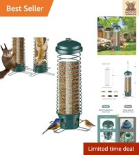 Heavy-Duty Outdoor Bird Feeder for Bluebirds, Sparrows  Cardinals - 12.6 Inch