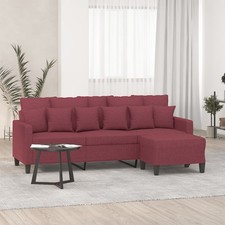 3-Sitzer-Sofa mit Hocker Polstersofa Sessel Relaxsofa Loungesofa Relaxcouch Sofa