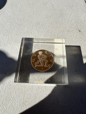 Franklin Mint Aquarius Bronze Coin 1.5"   1oz encapsulated paperweight