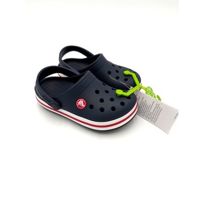 NWT Crocs Kids Crocband Clog - Navy/Red - c11 (little kid 11)