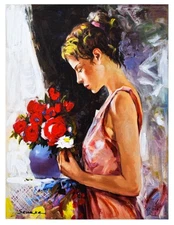 Igor Semeko- Hand Embellished Giclee on Canvas "Blessings"