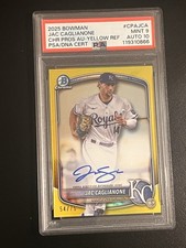 2025 Bowman - Chrome Prospect Autos Jac Caglianone #CPA-JCA Yellow Refractor /75