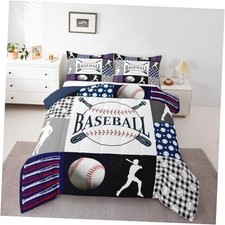 Kids Baseball Comforter Set Size Bed,Teen Boys Sports Bedding Full Sports 03