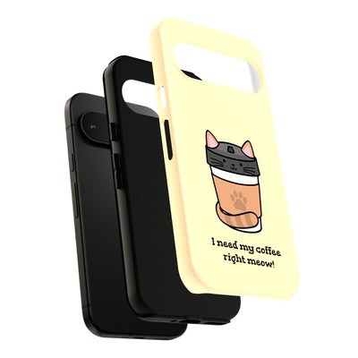 Case For Google Pixel (Pixel 9,8,7,6,5 |5G/Pro/XL),Meow Coffee Print