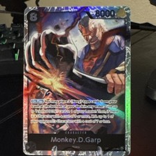 One Piece CCG Monkey.D.Garp Character Card 8000 Power 8 Cost Holo