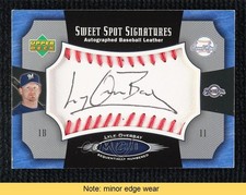 2005 Sweet Spot Signatures Red Stitched Black Ink Lyle Overbay Auto READ 4at