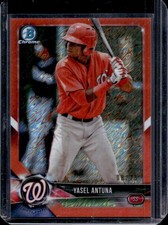 2018 Bowman Chrome Yasel Antuna Prospects Orange Shimmer Refractor #/25