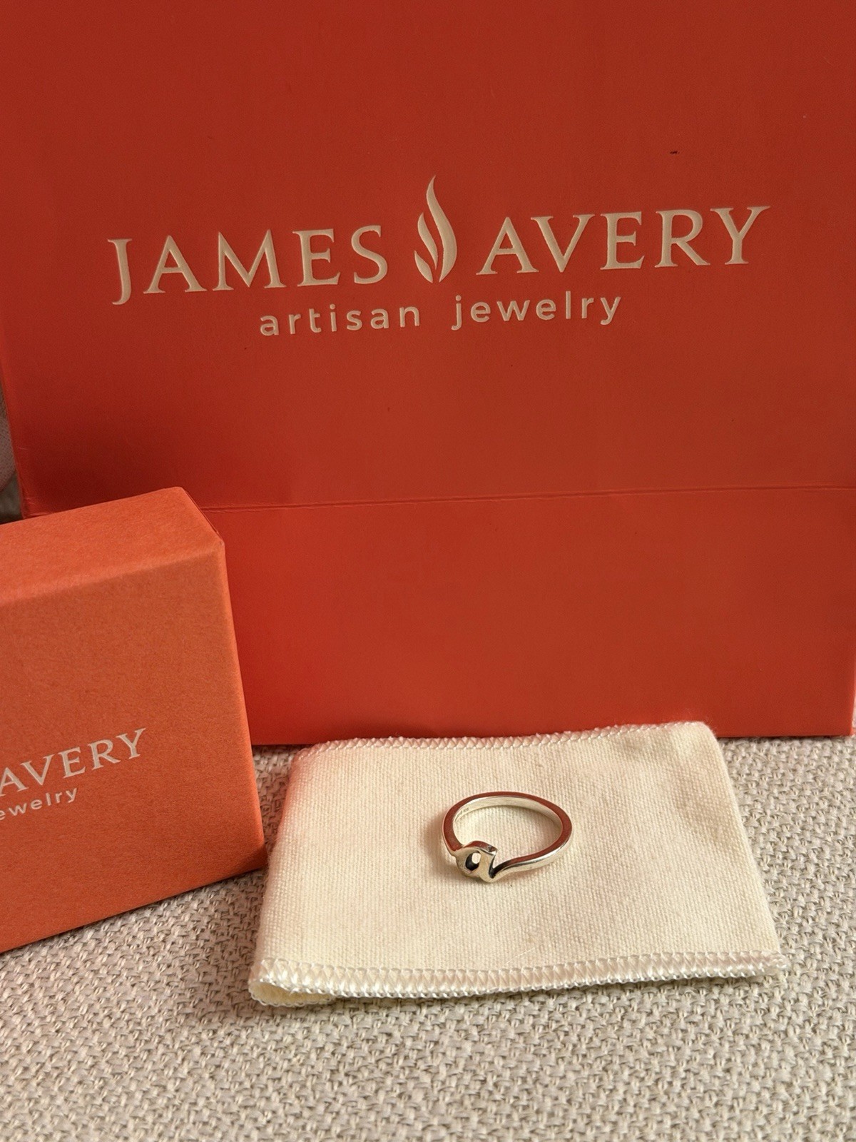 James Avery Sterling Silver Initial Ring Letter ‘… - image 1