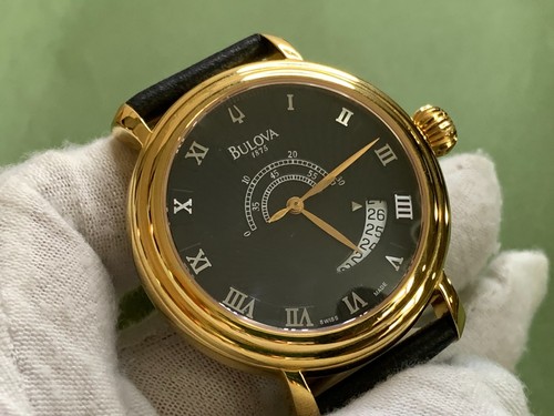 Swiss Bulova Accutron Date Black Dial 25 JEWELS 5 Atm s/s AUTOMATIC MEN'S WATCH - Picture 4 of 17