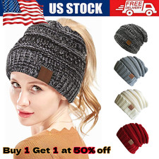 Beanie Hat Cap Cuff Plain Knit Ski Skull Winter Warm Slouchy Men Women Unisex US
