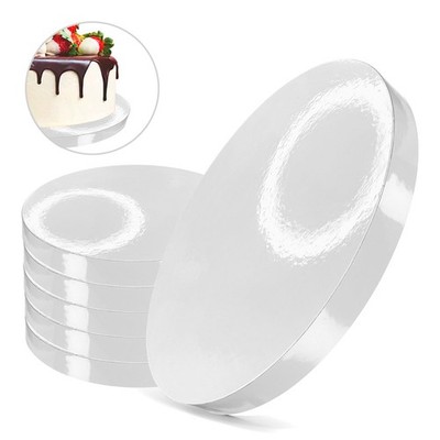 Cake Board Unterlage Weiß 30 cm 2 cm Set 5 Stück Cake Drum Rund Premium Brand4Ca