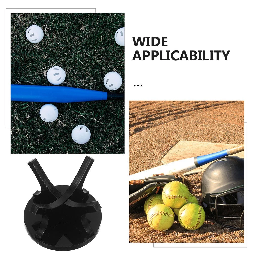 4Pcs Acrylic Baseball Display Holder Black Mini Sphere Stand - thumbnail 3