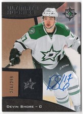 2015-16 UD Ultimate Collection Autographed Rookies DEVIN SHORE #81 #/299 RC Auto