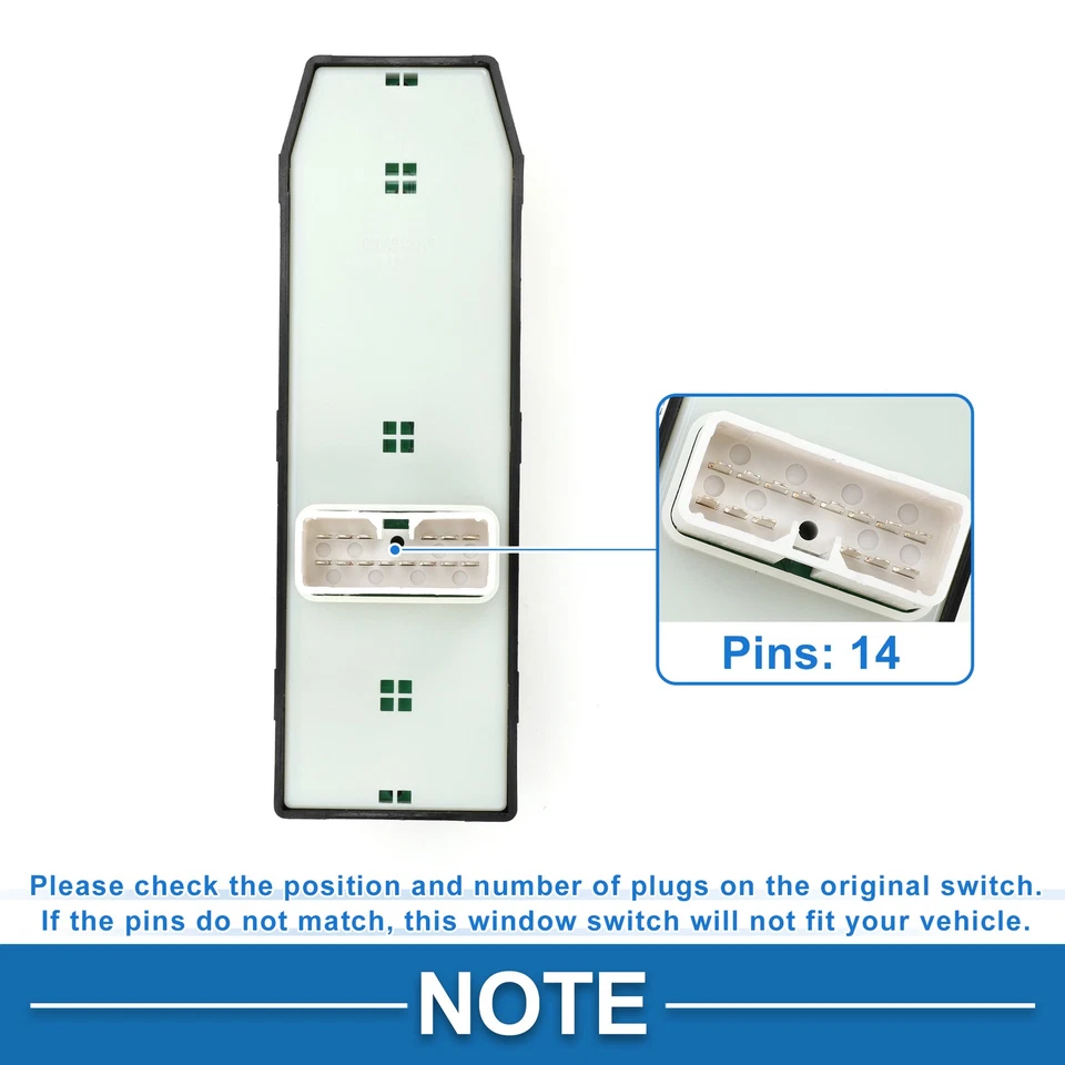 Front Left Side Power Window Switch for Chevrolet Optra 2004-2007 No.96552814 - Image 4 of 4