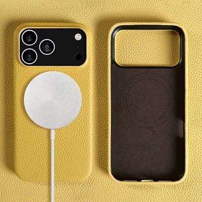 MagSafe Echtleder iPhone Hülle Cowhide Magnet Case 17/16/15/ Pro Max