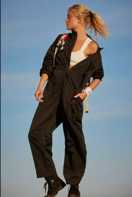 NEW Sz S Free People Movement Ashani One Piece Lightweight Boiler Jumpsuit Back