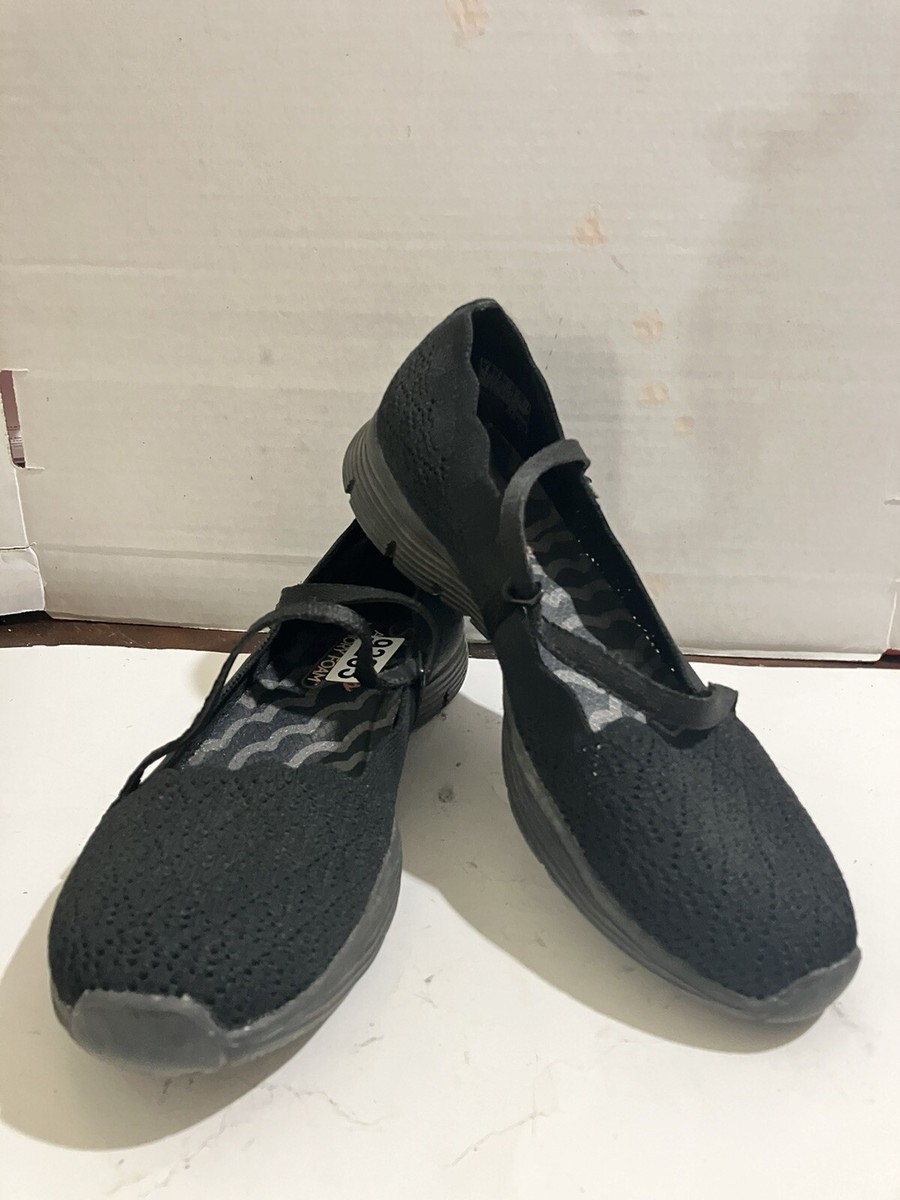 Skechers Women’s Size Black Memory Foam Air Cooled Classic Fit comfort  shoes
