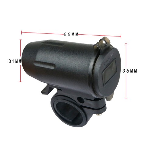 Motorcycle Mobile Phone Charger Dual USB QC3.0 Fast W/ Switch Voltmeter Bracket - 第 5/13 張圖片