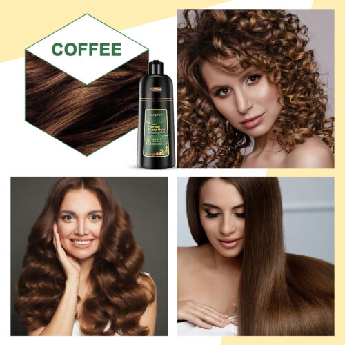 500ml Natural Herbal Instant Hair Dye Shampoo For Hair Coloring Men & Women - Picture 25 of 31