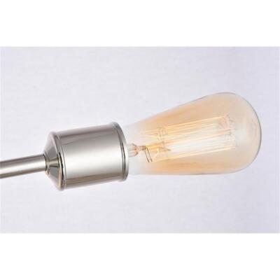 Living District Axel 5-Light Metal Wall Sconce in Polished Nickel