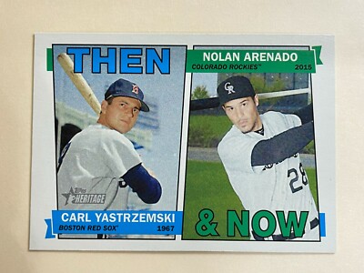 Topps Heritage 2016 TAN-YA Then & Now Carl Yastrzemski & Nolan Arenado