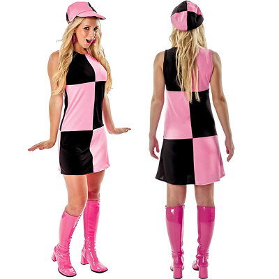 LADIES 60S PARTY AUSTIN POWERS DISCO GIRL FANCY DRESS COSTUME WOMENS HIPPY  | eBay