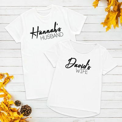 couple in single t shirt