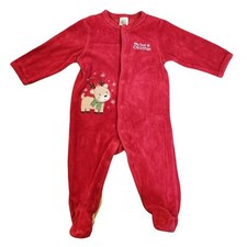 Little Me 'My First Christmas' Reindeer butt snap sleeper 9M