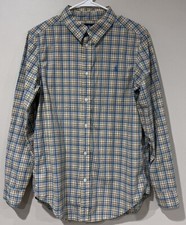 Polo Ralph Lauren Button-Down Yellow Plaid Dress Shirt Boy Youth Sz XL 18-20