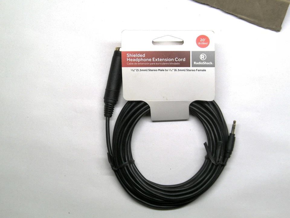 Cable de extensión de auriculares de 20 pies blindado 1_4 a 1_8 estéreo 4202561 Foto 3 de 3