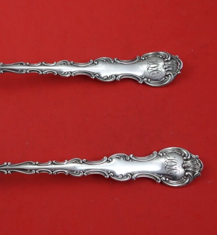 Juego de servir ensalada Strasbourg by Gorham Sterling 2 piezas GW cordones aplicados 10 3/8" Foto 3 de 3