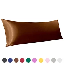 Glazed Satin Body Pillowcase Well Stitched Body Pillow Cover 20" x 54"