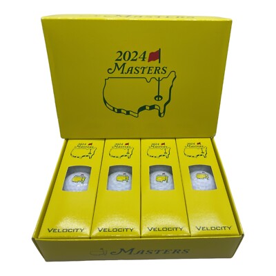 A Brand New Dozen 2024 Masters logo Titleist Velocity Golf Balls Augusta AGNC