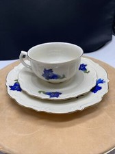 Bavaria Kaffee Gedeck Sammeltasse Enzian Goldrand 3 teilig Reg22a