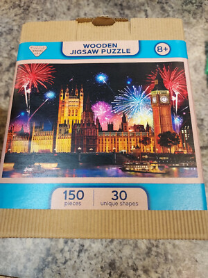 WOODEN CITY PUZZLE: LONDON BY NIGHT M JIGSAW WOOD 150 PIECES New! | eBay