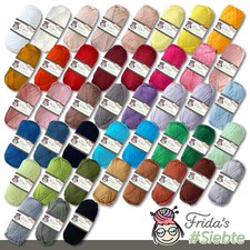 Frida‘s 10 x 50 g #Siebte ägyptisches Baumwollgarn Stricken Häkeln Wolle Garn