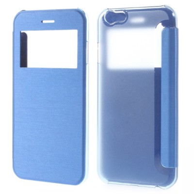 Apple iPhone 6 6S 4.7'' Wallet Case Window View Folio Book Etui Hülle Bag Blau