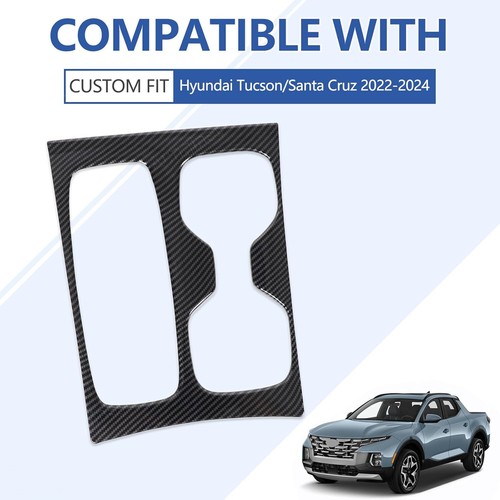 Carbon Fiber Color For 2022-2025 Hyundai Tucson Gear Shift Cover Trim Accessory - Picture 4 of 12
