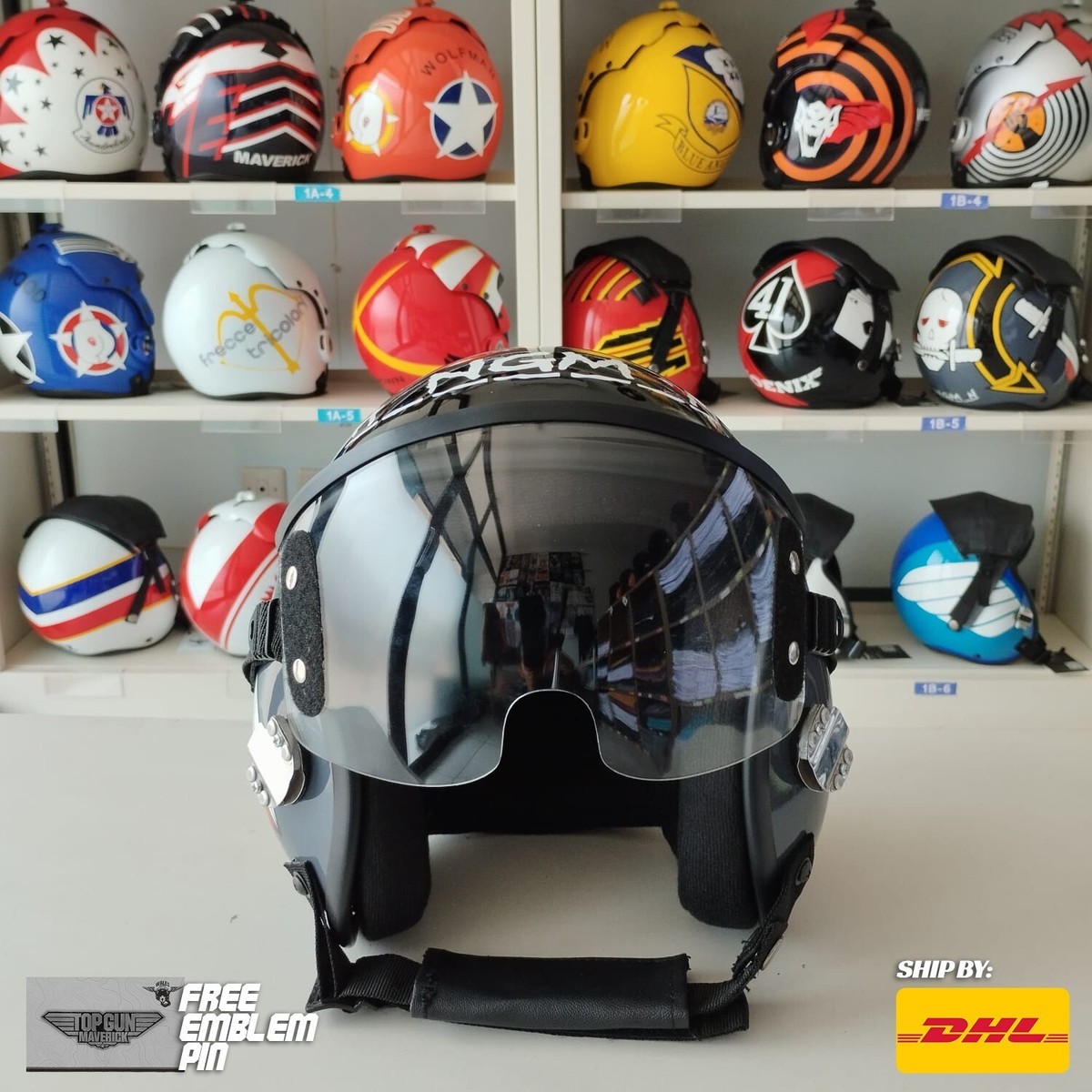 TOP GUN MAVERICK HANGMAN HGU-55 FLIGHT HELMET MOVIE PROP USN